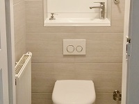 Platzsparende Wand-WC integriertes WiCi Bati Becken - Herr F (Schweiz)